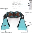 thumbnail image 3 of Masajeador de calor Shiatsu, almohada amasadora, dispositivo de masaje para cuello, espalda, hombros, pies y piernas, masajeador eléctrico de cuerpo completo, almohada de masaje, 3 of 5