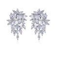 thumbnail image 1 of Pendientes de boda para novias, damas de honor, pendientes de tuerca con circonita cúbica de cristal para mujer, baile de graduación brillar  Electrónica, 1 of 5