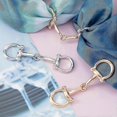 thumbnail image 5 of 2 Pcs Horsebit Silk Scarf Buckle, Metal Scarf Rings, Horsebit Clasp, Simple Scarf Ring for Women (Gold+Silver), 5 of 5