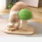 3 in 1 Cat Scratching Post, Mushroom Scratching Post for Kittens & Cat, Natural Sisal Cat Scratchers for Indoor Cats