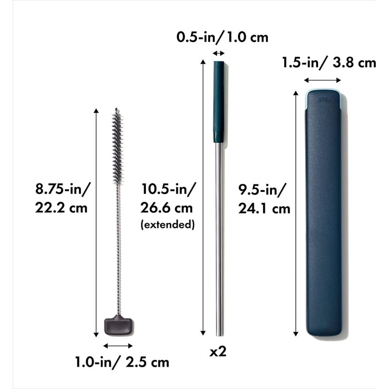 OXO 4-Piece Reusable Straw and 