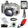 Canon Waterproof Case WP-DC51 for PowerShot S120 with Two Rechargeable Lithium-ion Batteries and 32GB Deluxe Accessory Kit