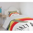 thumbnail image 4 of Ambesonne Sloth Quilted Bedspread Set 2 Pcs, Lazy Days Carefree Sloth, Twin Size, Multicolor, 4 of 6
