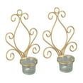 thumbnail image 2 of 2PCS Wall Hanging Candlesticks Holder Gold Color Durable Metal Candle Holder for Wedding Decoration, 2 of 5
