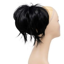 Onedor 12 inch Premium Synthetic Adjustable & Customizable Updo Style Ponytail Hair Extension with Clip on Claw Attachment (1# - Off Black)