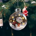 thumbnail image 2 of YZEGDCH Christmas English Bulldog Snow Globe Ornaments, Dog Lover Christmas Tree Decorations, Christmas Balls Ornament for Xmas Tree Hanging, Cartoon Cute Puppy Clear for Holiday Light Decorating, 2 of 6