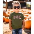 thumbnail image 6 of Big Bro Baseball Shirt Toddler and Kids Sibling Announcement Graphic Tee Military Green Shirt Youth Large, 6 of 8