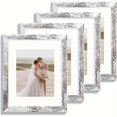 thumbnail image 1 of 4pcs - Distressed White Wooden 8x10 Picture Frame | Tabletop or Wall Decor, Gallery Photo Frames, 1 of 5
