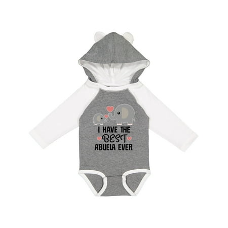 

Inktastic Grandchild Best Abuela Ever Boys or Girls Long Sleeve Baby Bodysuit