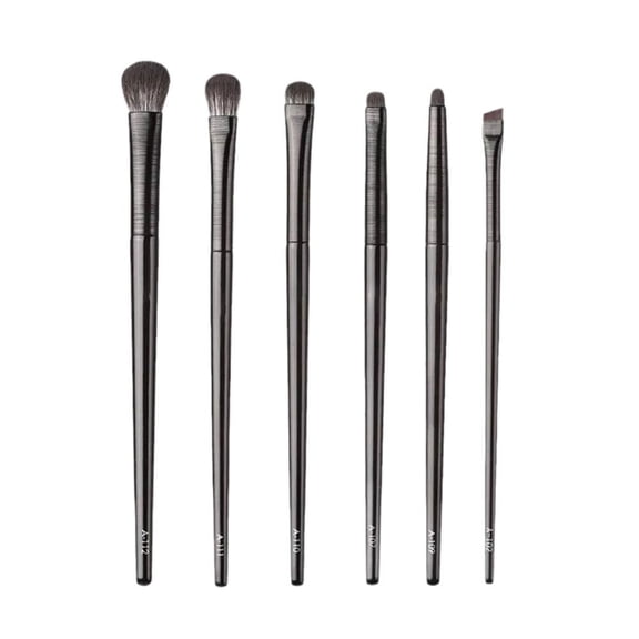 6 Piece Makeup Brush Set for Eyeshadow, Nose Contour, Highlight & Concealer - Professional Blending Brushes