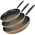 thumbnail image 1 of Gotham Steel Diamond 3-Piece Copper Cast Frying Pan Set, Nonstick Cookware, 1 of 8