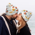 thumbnail image 5 of Lsque Floral Strawberr Pattern Knitted Beanie, Unisex Winter Hat, Knit Hat Winter Beanies Thick Fisherman Beanies Cuffed Plain Skull Caps, 5 of 6