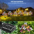 thumbnail image 4 of Solar Garden Lights ,Solar Lights Outdoor Solar Light Butterfly 2 Pack，Waterproof Decorative Butterfly Lights String Lights Style for Outdoor Garden Pathway Lawn Decor, 4 of 9