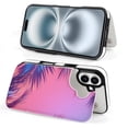 thumbnail image 4 of Compatible with iPhone 11 12 13 mini 14 15 16 Pro Max Plus Wallet Case with Card Holder, PU Leather Kickstand Card Slots Case ( Neon Color Tropical Plant, iPhone 14 Pro), 4 of 7