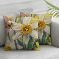 thumbnail image 3 of nygtbtfer Flax Throw Pillow Cover Lush Yellow and White Beautiful Pillowcase Home Decor Square Pillow Case Cushion Cover White, 3 of 7