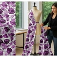 thumbnail image 5 of Soimoi Purple Cotton Voile Fabric Monstera Leaf & Floral Printed Craft Fabric by the Yard 42 Inch Wide, 5 of 7