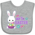 thumbnail image 3 of Inktastic My 1st Easter with Bunny and Easter Basket Girls Baby Bib, 3 of 4