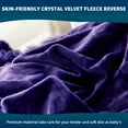 thumbnail image 4 of 3 Piece Shaggy Duvet Cover Set, Luxury Ultra Soft Cozy Long Faux Fur (Twin, Purple), 4 of 5