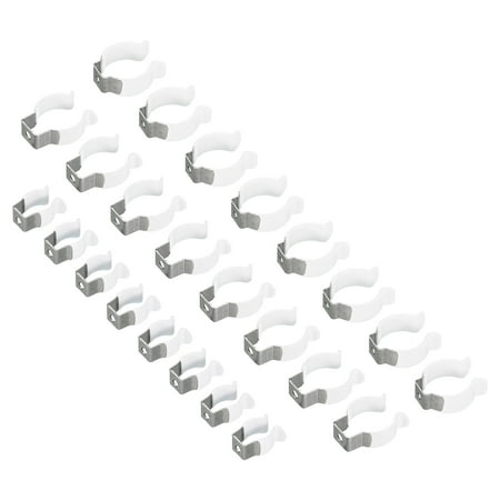 

Uxcell T5 T8 T10 U Clips Holder Bracket for LED Light Bulb Mounting Bracket Fluorescent Tube Holder Clamps White 24 Pack