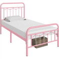 thumbnail image 5 of Topeakmart Metal Platform Bed with Headboard and Footboard, Twin XL, Pink, 5 of 6