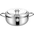 thumbnail image 1 of Deep Fryer Pot Stainless Steel Chip Pan Cooker with Degree Lid Frying Pot for Kitchen 24CM Air Fryer, 1 of 5