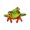 Lying sideways, variant on Funny Resin Frogs Statue for Desk and Shelf Decors, Small Tabletop Accent with Painted Finish for Car Rear View Mirrored Ornament