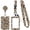 Brown Leopard Print, variant on Bravoul Heavy-Duty Retractable Badge Reel with 360 ° Rotating Clip - ID Card Holder, Detachable Lanyard