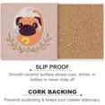 thumbnail image 6 of GZHJMY Square Drink Coasters, 4 Pcs Pug in The Shower Absorbent Ceramic Coffee Coasters for Drinks with Cork Base Housewarming Gift for Home Decor, 6 of 6
