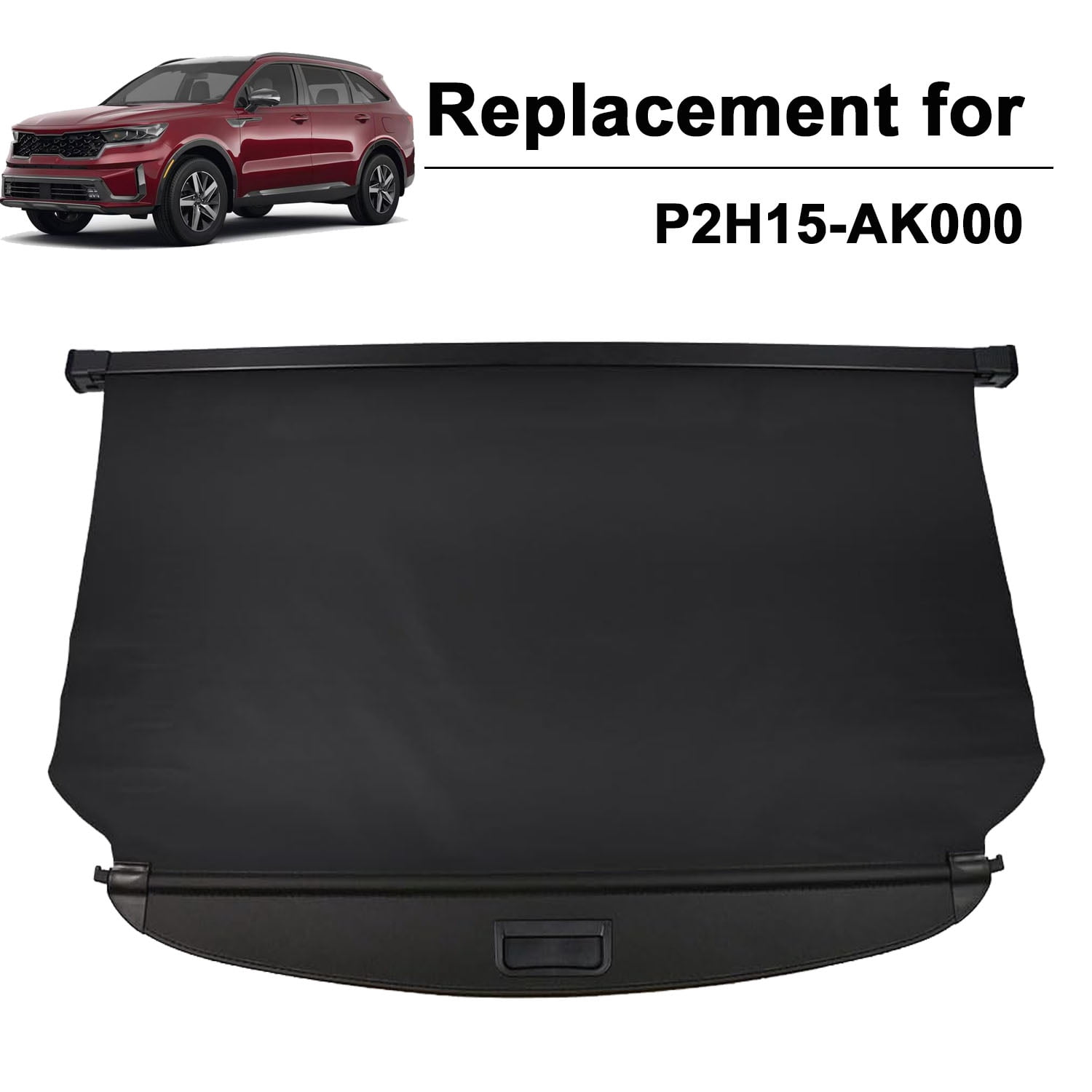 Fit Kia Sorento 2021-2026 Retractable Cargo Cover for 2021 2022 2023 2024 2025 2026 Kia Sorento Suv Accessory Rear Trunk Privacy Shade Black