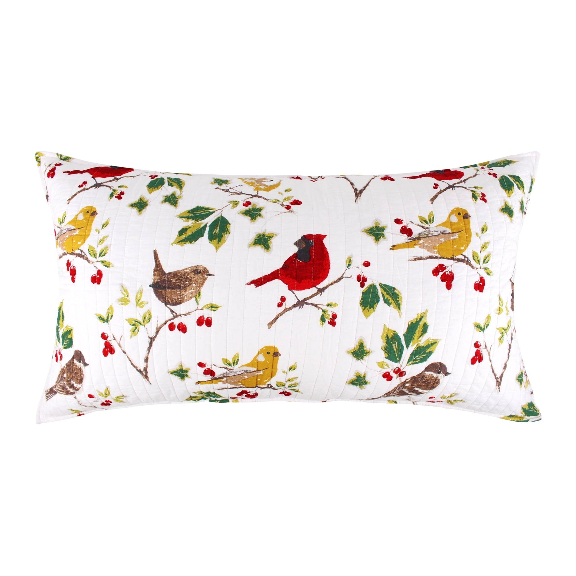 106x92in. Cotton/Poly Standard Levtex home Thatch Home Joy Birds Joy Birds Quilt King Quilt - Reversible 