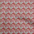 thumbnail image 1 of oneOone Cotton Jersey Red Fabric Leaves Dress Material Fabric Print Fabric By The Yard 58 Inch Wide, 1 of 5