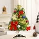 thumbnail image 5 of Adornos navideños, mini árbol de Navidad, pequeño árbol de Navidad con luces LED, adornos navideños artificiales de mesa, decoración navideña para interiores, árboles de plástico de 45 cm., 5 of 6