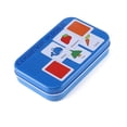 thumbnail image 2 of Lindo bebé niño niños aprendizaje temprano caja de hierro juego de partido rompecabezas tarjetas juguete (#2-caja azul), 2 of 3