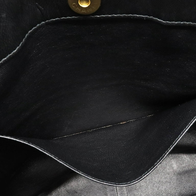 CHANEL Large Boy Flap Quilted Leather Shoulder Bag Black