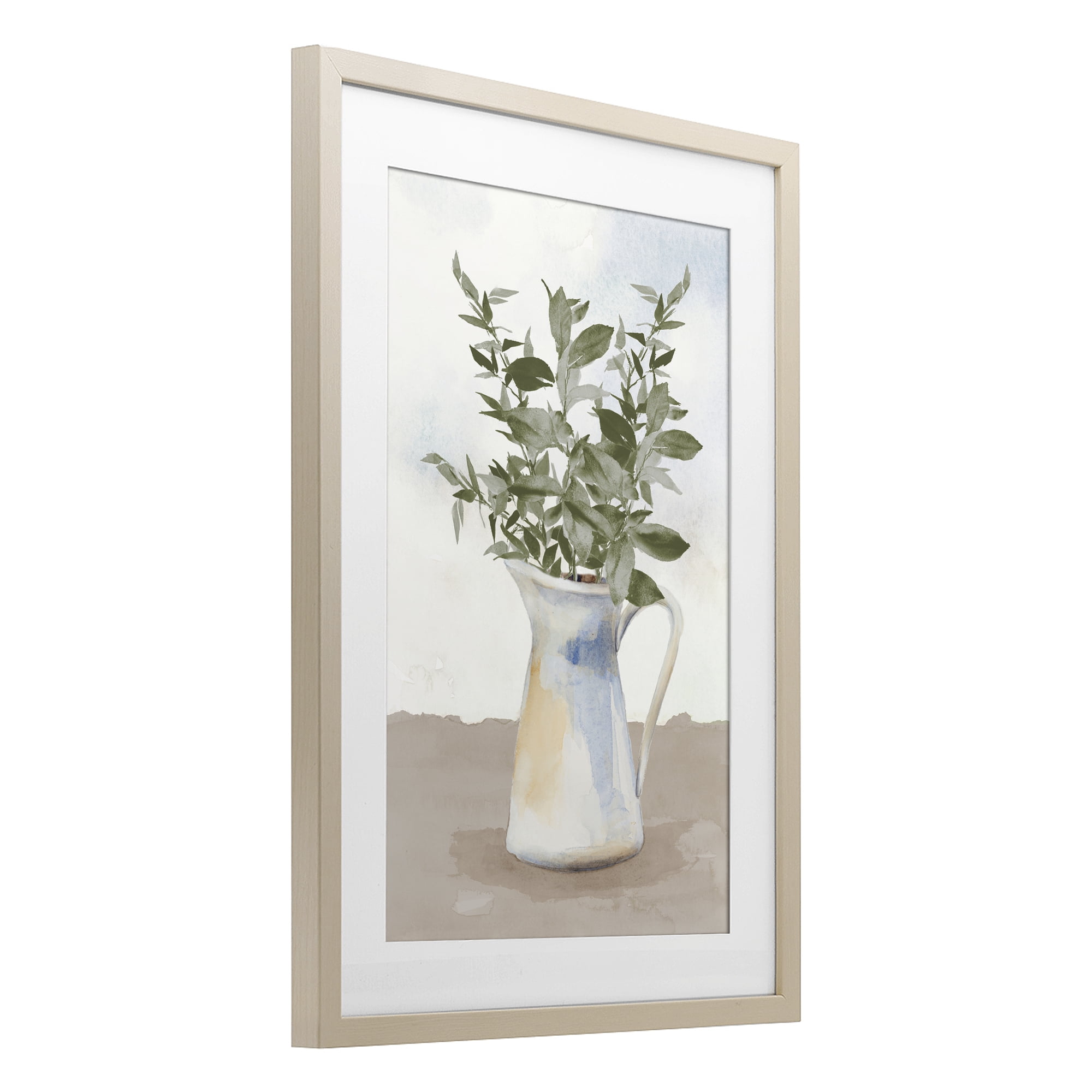 Stupell Industries Eucalyptus Botanicals Vase Birch Framed Print Under Glass, design by Lanie Loreth