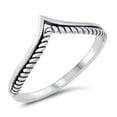 thumbnail image 1 of Sterling Silver Rope V Shape Ring Size 4, 1 of 3