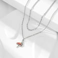 thumbnail image 5 of Chic & Artsy Butterfly Opal Anklet, 925 Sterling Silver, 10.7 Inch Chain, 5 of 7