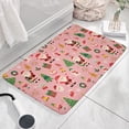 thumbnail image 3 of Pink Christmas Santa Pattern Flannel Non Slip Door Rugs,Washable Door Mats Indoor,Decorative Door Mats,Dirt-Resistant and Absorbent Doormat for Entrance,Bedroom,Kitchen,Bathroom,23.5x16in(60x40cm), 3 of 5