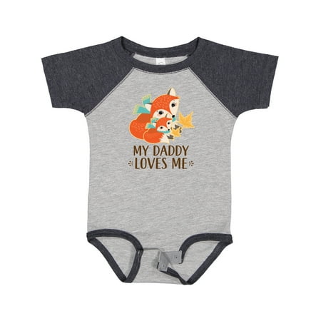 

Inktastic Daddy Loves Me Woodland Fox Boys or Girls Baby Bodysuit