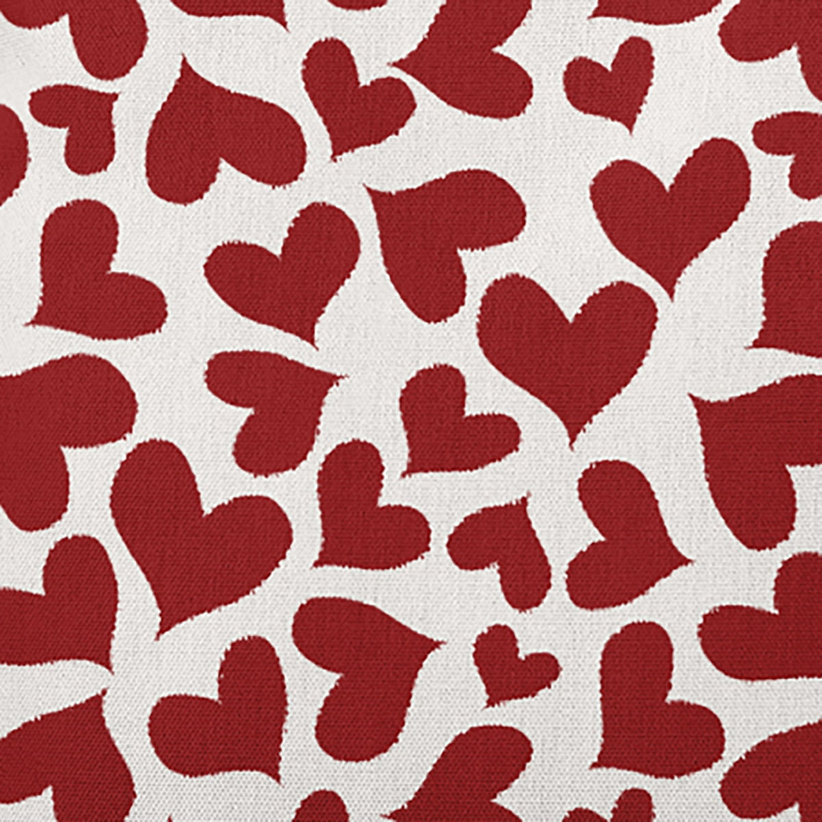 18"x18" Simply Daisy Valentines Patterned Hearts Poly Indoor/Outdoor Pillow, Red Qty 1