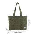 thumbnail image 2 of Bolso de hombro acolchado para mujer bolso acolchado Simple de pana bolso de compras para exteriores para mujer, 2 of 9