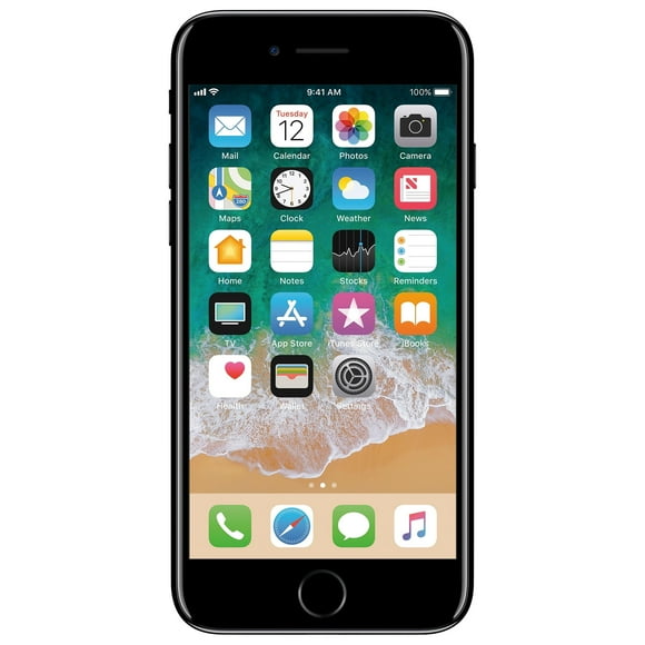 Restored Apple iPhone 7, 128 GB, Jet Black - Fully Unlocked - GSM and CDMA Compatible (Refurbished)