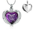 thumbnail image 5 of Cremation Jewelry for Ashes Pendant - Crystal Heart Urn Necklace with Mini Keepsake Urn Memorial Ash Jewelry, 5 of 7