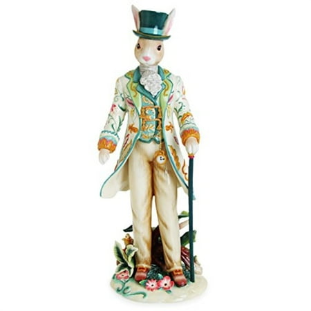 - fitz and floyd dapper rabbit male figurine, white