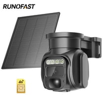 Runofast 4G LTE Cellular Security Camera, No WiFi Security Cameras with SIM Card, Wireless Outdoor Solar Cellular Camera Without Internet with PIR Detection, 2-Way Audio, US Version