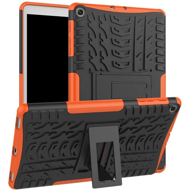 Estuche para Samsung Galaxy Tab A 10.1 pulgadas 2019 SM-T515/T515 Estuche rígido de armadura resistente y resistente con función atril (naranja) oso de fresa Electrónica
