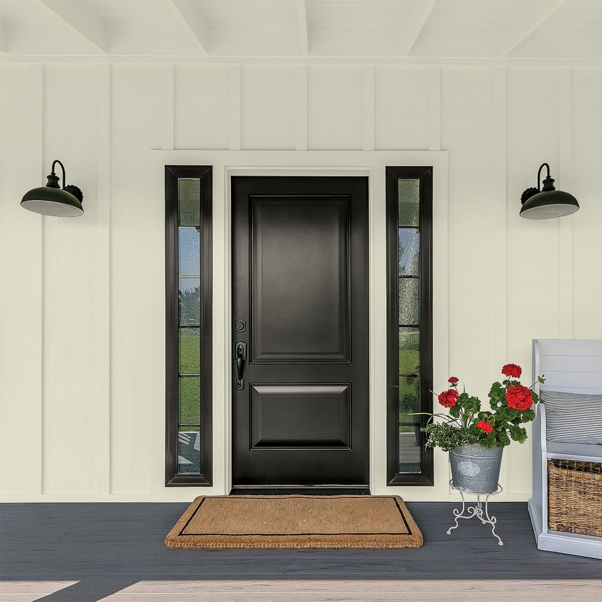 Glidden Fundamentals French Gray Linen / Grey, Flat Exterior Paint, 5 Gallon
