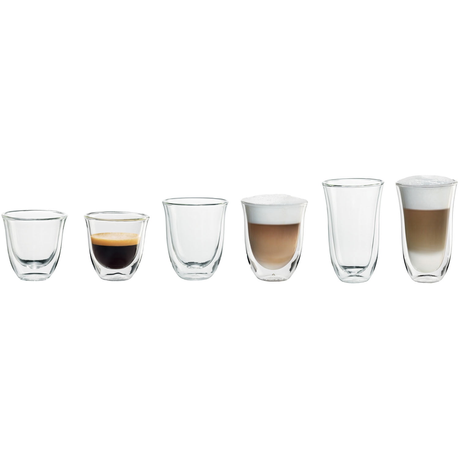 Set of 2 DeLonghi Double Walled Thermo Espresso Glasses 