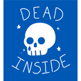 thumbnail image 2 of Halloween Cartoon Skull Dead Inside Crew Neck Short Sleeve Adult T-shirt-XS-Orange, 2 of 3