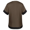 thumbnail image 5 of Tunic Viking, Viking Tunic Short, Sleeve Medieval Shirt, Belt Roman Knight, Viking Tunic Short Sleeve Medieval Shirt With Belt Roman Knight Costume Top for Movie Night, Brown XL, 5 of 6